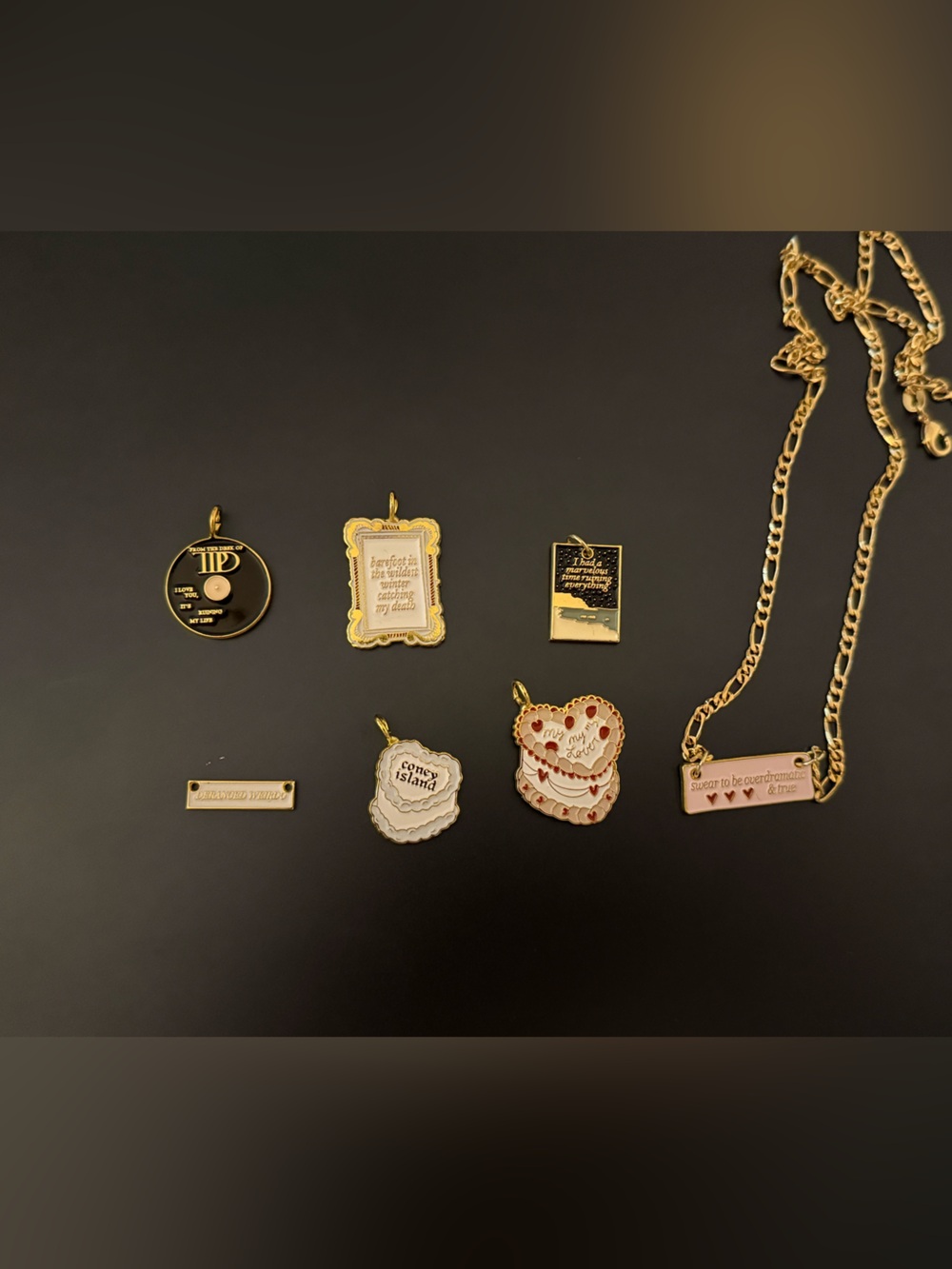 Taylor swift necklace charms